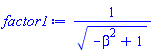 1/(-beta^2+1)^(1/2)