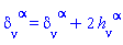 Physics:-g_[nu, `~alpha`] = Physics:-g_[nu, `~alpha`]+2*h[nu, `~alpha`]