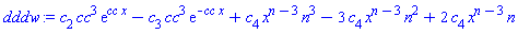 c[2]*cc^3*exp(cc*x)-c[3]*cc^3*exp(-cc*x)+c[4]*x^(n-3)*n^3-3*c[4]*x^(n-3)*n^2+2*c[4]*x^(n-3)*n
