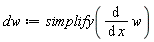 dw := simplify(diff(w, x))