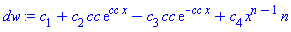 c[1]+c[2]*cc*exp(cc*x)-c[3]*cc*exp(-cc*x)+c[4]*x^(n-1)*n