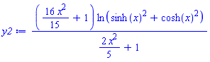 ((16/15)*x^2+1)*ln(sinh(x)^2+cosh(x)^2)/((2/5)*x^2+1)