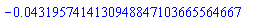 -0.431957414130948847103665564667e-1