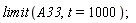 limit(A33, t = 1000);