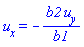 u[x] = -b2(x, y)*u[y]/b1(x, y)