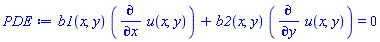 b1(x, y)*(diff(u(x, y), x))+b2(x, y)*(diff(u(x, y), y)) = 0