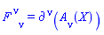 F[`~nu`, nu] = Physics:-d_[`~nu`](A[nu](X), [X])