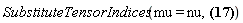 SubstituteTensorIndices(mu = nu, F[mu, nu] = Physics[d_][mu](A[nu](X), [X]))