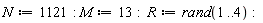 N := 1121: