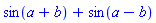 sin(a+b)+sin(a-b)