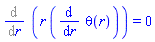 Diff(r*(diff(theta(r), r)), r) = 0