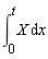 int(X, x = 0 .. t)