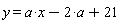 y = a*x-2*a+21