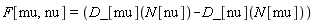 F[mu, nu] = D_[mu](N[nu])-D_[nu](N[mu])