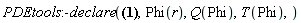PDEtools:-declare([mathematicalnotation = true], Phi(r), Q(Phi), T(Phi))