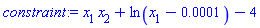 constraint := x[1]*x[2]+ln(x[1]-0.1e-3)-4
