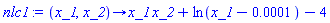 nlc1 := proc (x_1, x_2) options operator, arrow; x_1*x_2+ln(x_1-0.1e-3)-4 end proc