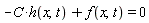 -C*h(x, t)+f(x, t) = 0