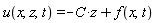 u(x, z, t) = -C*z+f(x, t)