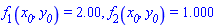 f[1](x__0, y__0) = 2.00, f[2](x__0, y__0) = 1.000