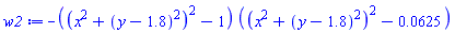 -((x^2+(y-1.8)^2)^2-1)*((x^2+(y-1.8)^2)^2-0.625e-1)