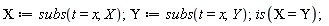 CHI := subs(t = x, X);