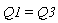 Q1 = Q3