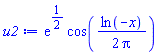 exp(1/2)*cos((1/2)*ln(-x)/Pi)