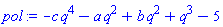 -c*q^4-a*q^2+b*q^2+q^3-5