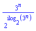 3^n/2^ilog[2](3^n)