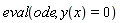 eval(ode, y(x) = 0)