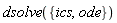dsolve({ics, ode})