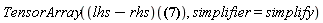 TensorArray((lhs-rhs)(Physics:-Tetrads:-gamma_[a, b, c] = Physics[d_][c](Physics:-Tetrads:-e_[a, mu], [X])*Physics:-Tetrads:-e_[b, `~mu`]-Physics[Christoffel][a, b, c]), simplifier = simplify)