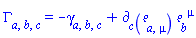 Physics:-Christoffel[a, b, c] = -Physics:-Tetrads:-gamma_[a, b, c]+Physics:-d_[c](Physics:-Tetrads:-e_[a, mu], [X])*Physics:-Tetrads:-e_[b, `~mu`]