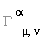 "`%Christoffel`[mu,nu]^(alpha)"