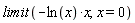 limit(-ln(x)*x, x = 0)