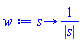 proc (s) options operator, arrow; 1/abs(s) end proc