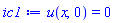 u(x, 0) = 0