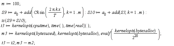 m := 100;
