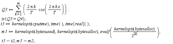 Q3 := sum(2*Pi*k*cos(2*Pi*k*x/T)/T, k = 1 .. m):