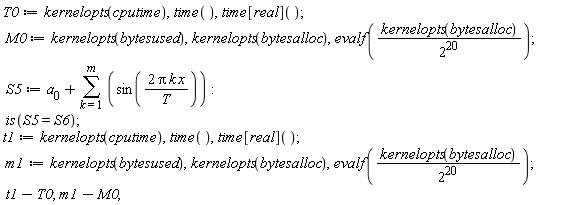 T0 := kernelopts(cputime), time(), time[real]();