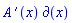 (diff(A(x), x))*Physics:-d_(x)