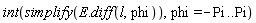 int(simplify(E.(diff(l, phi))), phi = -Pi .. Pi)