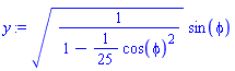(1/(1-(1/25)*cos(phi)^2))^(1/2)*sin(phi)