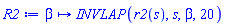 proc (beta) options operator, arrow; INVLAP(r2(s), s, beta, 20) end proc