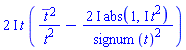 (2*I)*t*(conjugate(t)^2/t^2-(2*I)*abs(1, I*t^2)/signum(t)^2)