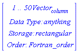 RTABLE(18446744074187322974, anything, Vector[column], rectangular, Fortran_order, [], 1, 1 .. 50)