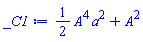 (1/2)*A^4*a^2+A^2
