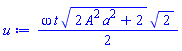 (1/2)*omega*t*(2*A^2*a^2+2)^(1/2)*2^(1/2)
