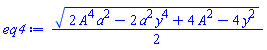 (1/2)*(2*A^4*a^2-2*a^2*y^4+4*A^2-4*y^2)^(1/2)